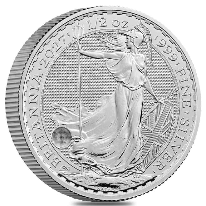 2027 Great Britain 1/2 oz Silver Britannia Coin BU