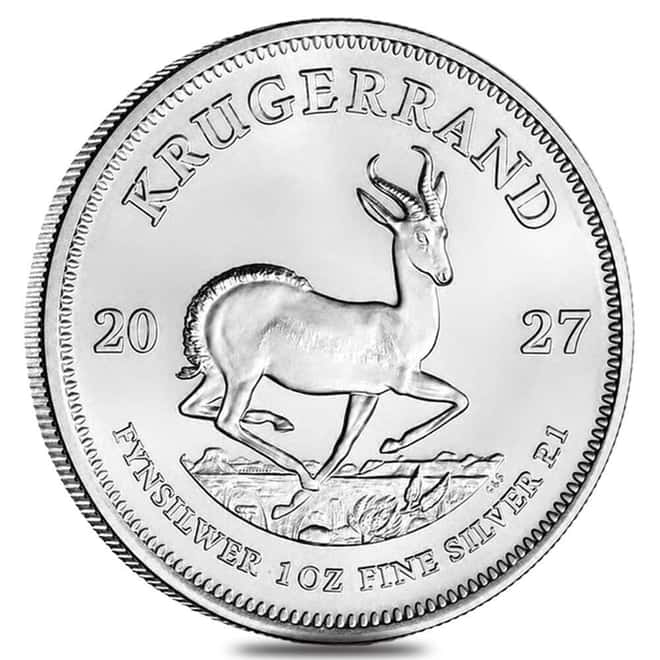 2027 South Africa 1 oz Silver Krugerrand Coin BU