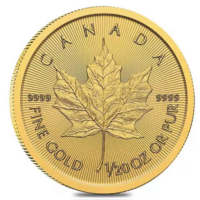 2027 1/20 oz Canadian Gold Maple Leaf $1 Coin BU (Sealed)