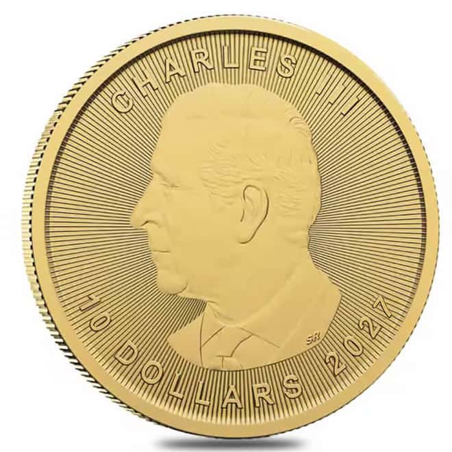 2027 1/4 oz Canadian Gold Maple Leaf $10 Coin BU (Sealed)