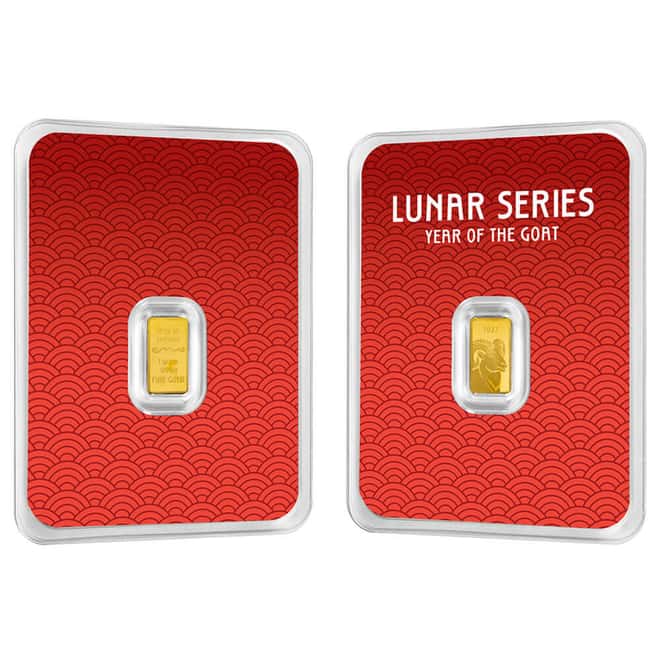 2027 1 Gram PAMP Lunar Year of the Goat Gold Bar .9999 Fine (in TEP)