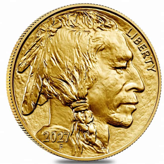 Roll of 20 - 2027 1 oz Gold American Buffalo $50 Coin BU