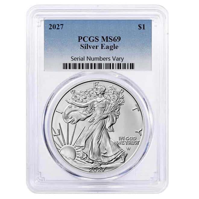 2027 1 oz Silver American Eagle PCGS MS 69