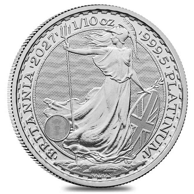 2027 Great Britain 1/10 oz Platinum Britannia Coin BU