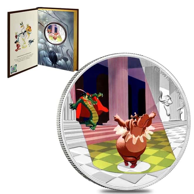 2020 Niue 1 oz Colorized Silver Dance of the Hours - Disney's Fantasia 80th Ann Coin (w/Box & COA)