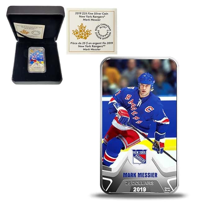 2019 Canada 1.5 oz Silver New York Rangers - Mark Messier Proof Colorized Coin (w/Box & COA)