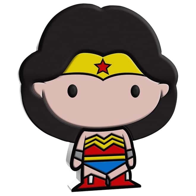 2020 1 oz Colorized Silver DC Comics - Wonder Woman - Niue Chibi Coin Collection $2 Coin (w/Box & COA)
