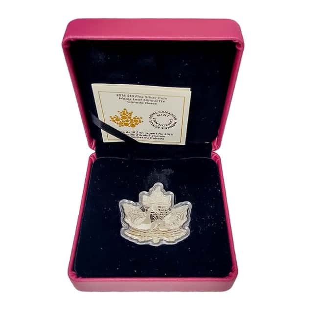 2016 1/2 oz Silver Maple Leaf Silhouette - Canada Geese Proof Coin (w/Box & COA)