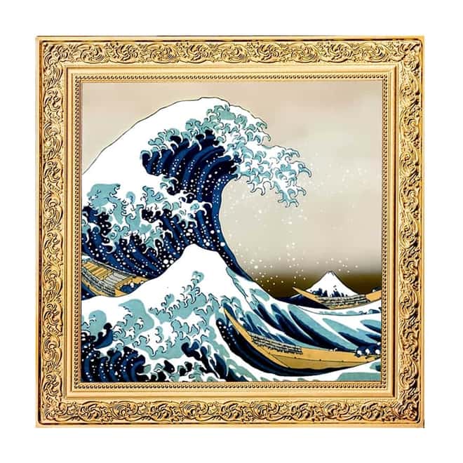 2020 Niue 1 oz Colorized Silver The Great Wave Hokusai Katsushika Coin (w/Box & COA)