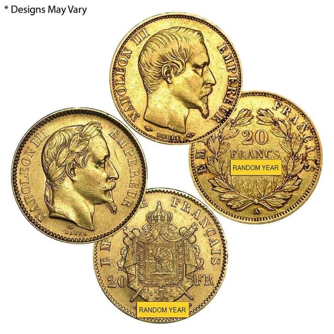 20 Francs French Gold Napoleon III AGW .1867 oz Avg Circ (1852-1870, Random Year)