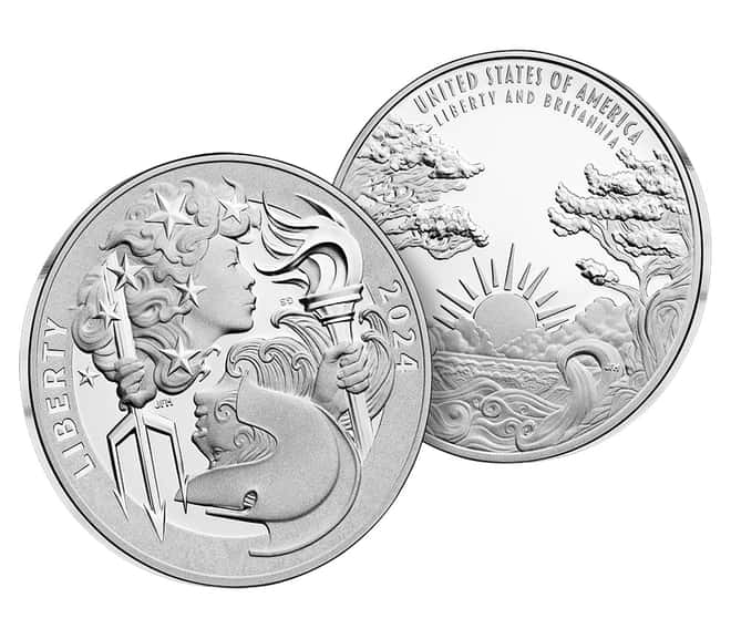 2024-P 1 oz US Liberty & Britannia Proof Silver Medal