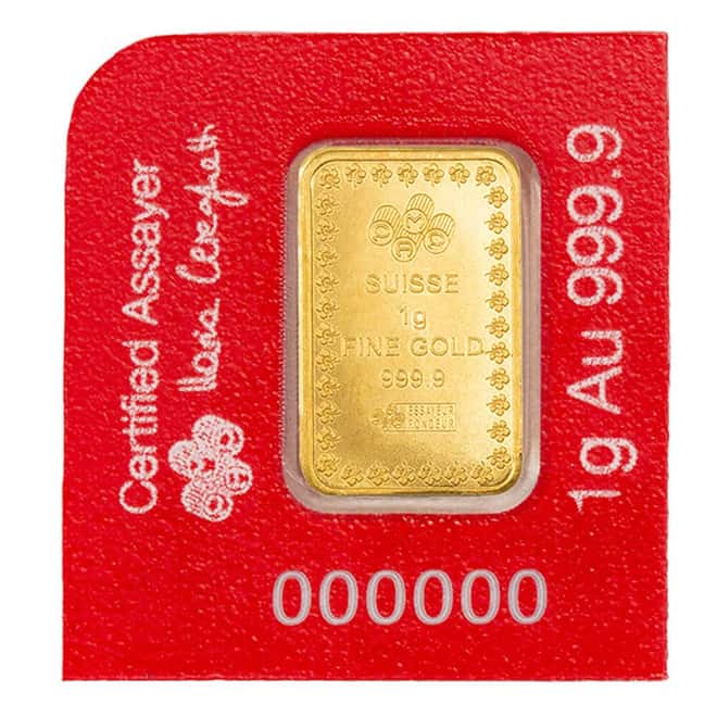 25 x 1 Gram PAMP Suisse Diwali Lakshmi & Sacred Cow Gold Bar .9999 Fine Multigram+25