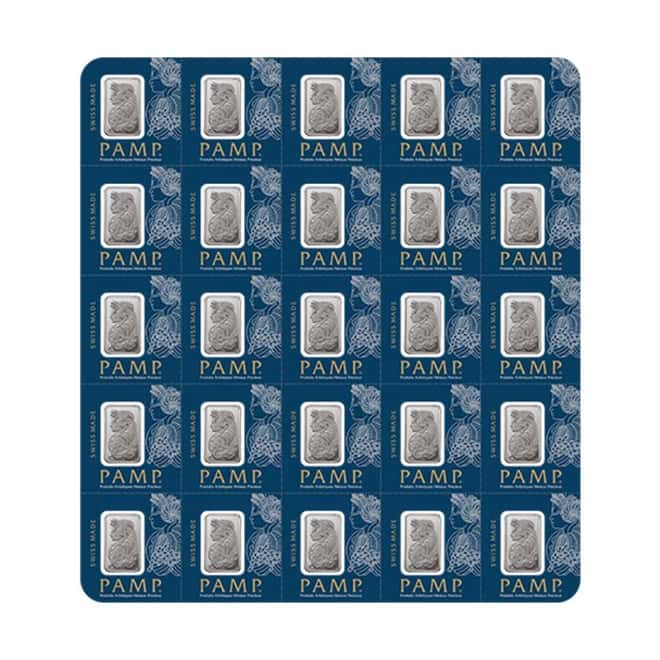 1 gram Platinum Bar - PAMP Suisse Lady Fortuna .9995 Fine (In Assay from Multigram+25)