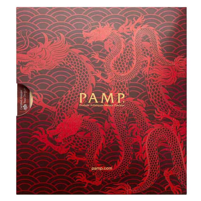 25 x 1 Gram PAMP Suisse Good Luck Yellow Dragon Gold Bar .9999 Fine Multigram+25 (in Assay)