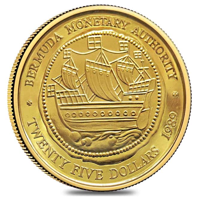 1989 Gold 1.8567 oz Bermuda Hogge Money Proof 4-coin set W/Box & COA
