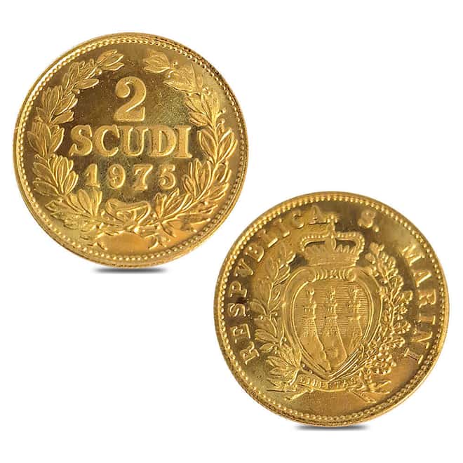 1975 San Marino Scudi Gold 2-Coin Set (w/Box & COA)