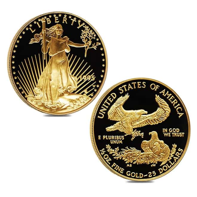 1995 W Proof Gold / Silver American Eagle 10th Ann. 5-Coin Set (w/Box & COA)