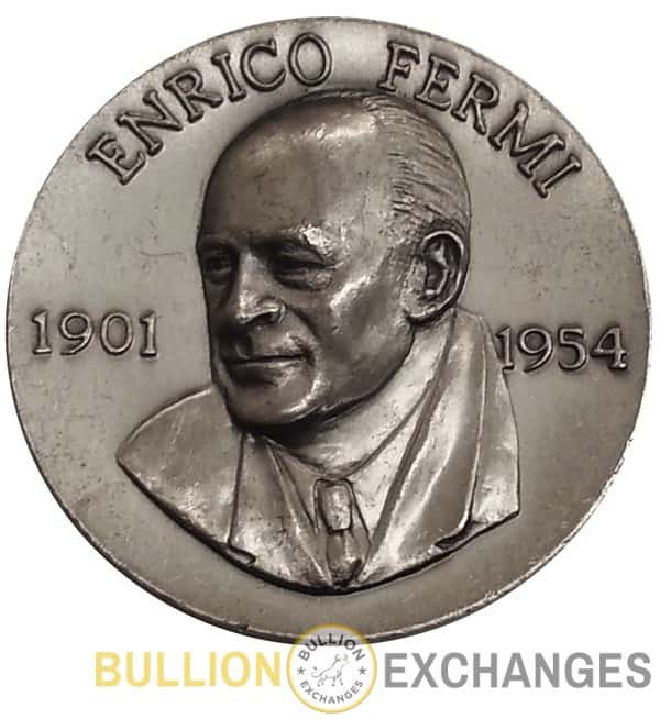 1901-1954 Enrico Fermi .995 oz Sterling Silver .925 High Relief Medal