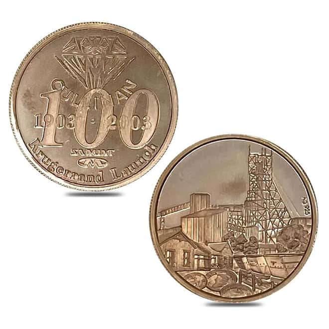 2003 South Africa 1 oz Proof Gold Krugerrand Cullinan Centenary 2-Coin Set (w/Box & COA)
