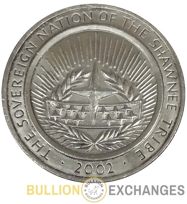 2002 1 oz Chief "Shooting Star" Tecumseh Silver Dollar Coin