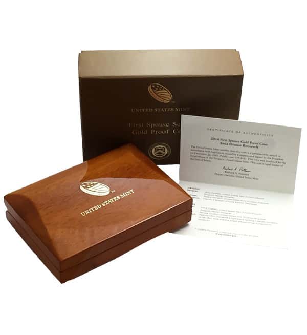 2014 W 1/2 oz $10 First Spouse - Eleanor Roosevelt Gold Proof Coin (w/ Box & COA)