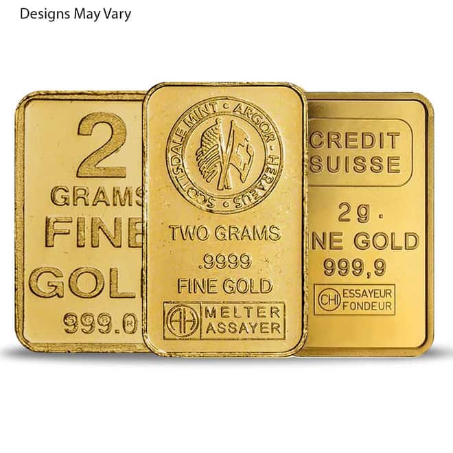 2 gram Generic Gold Bar .999+ Fine (Secondary Market)