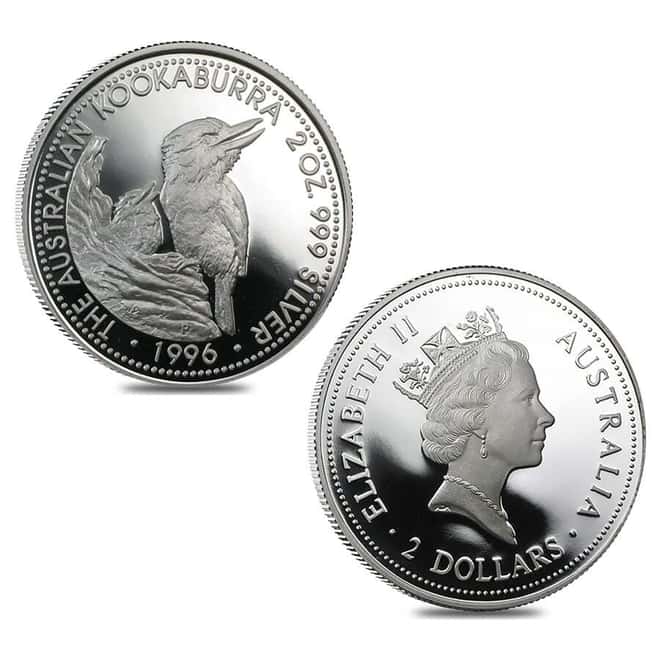 1996 45.15 oz Proof Silver Australian Kookaburra 4-Coin Set Perth Mint