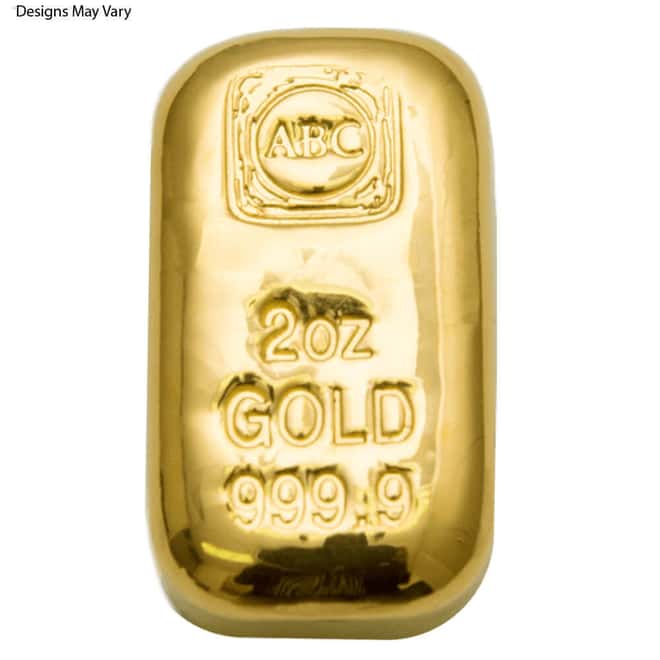 2 oz Generic Gold Bar .999+ Fine (Secondary Market)