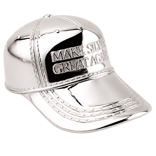 2 oz Make Silver Great Again Cap Shaped Silver .999 Fine