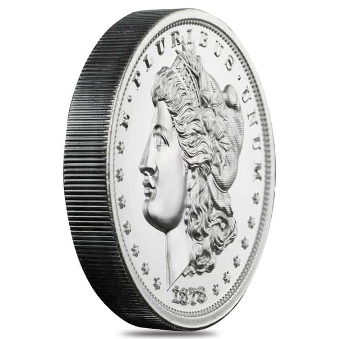 2 oz Morgan Dollar Design High Relief Silver Round .999 Fine