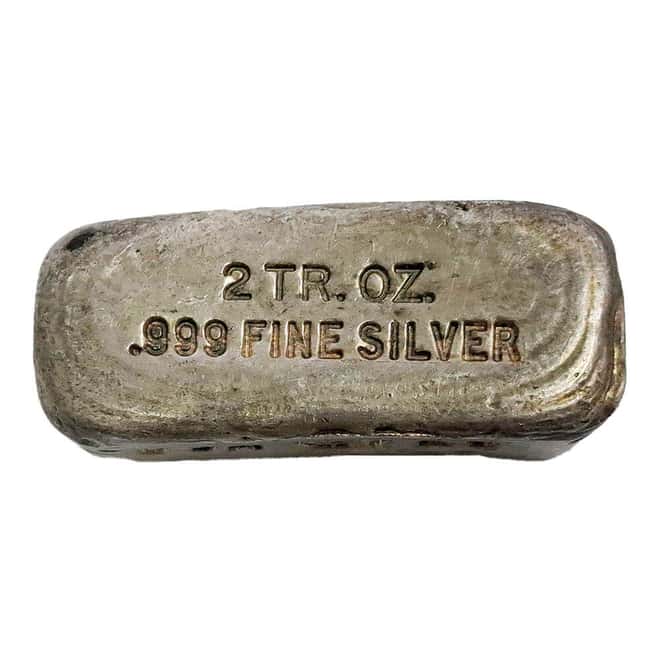 2 oz Volkswagen 25th Anniversary Vintage Hand Poured Silver Bar .999 Fine