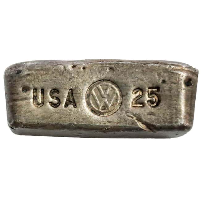 2 oz Volkswagen 25th Anniversary Vintage Hand Poured Silver Bar .999 Fine
