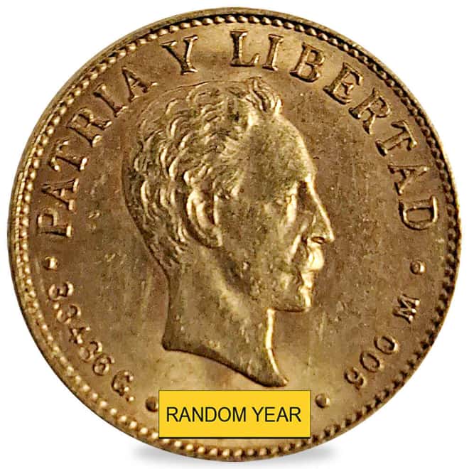 2 Pesos Jose Marti Gold Coin AU/BU (Random Year)