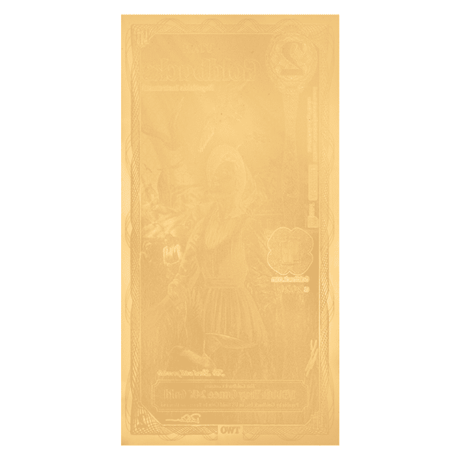 2 Utah Goldback 1/500 oz 24K Gold Foil Aurum Note (New Design)