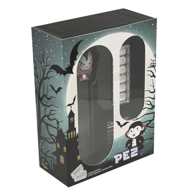 30 Gram PAMP Halloween Vampire PEZ® Dispenser & Silver Wafers