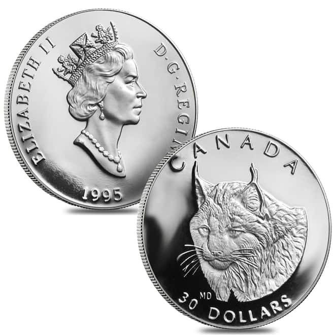 1995 Canada Proof Platinum Lynx 1.85 oz .9995 Fine 4-Coin Set (w/Box & COA)