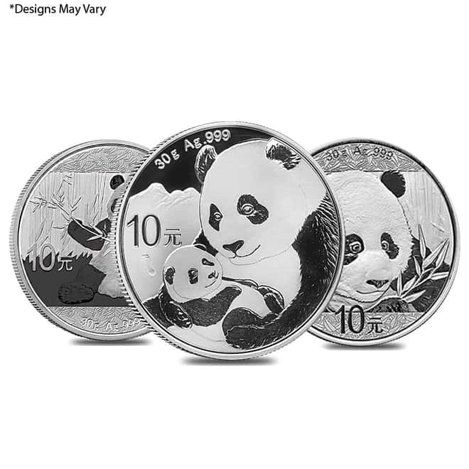 30 gram Chinese Silver Panda .999 Fine BU (Random Year)