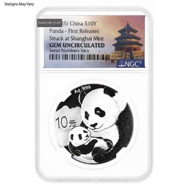 30 Gram Chinese Silver Panda 10 Yuan NGC/PCGS GEM BU (Random Year)