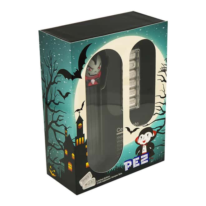 30 Gram PAMP Halloween Vampire PEZ® Dispenser & Silver Wafers