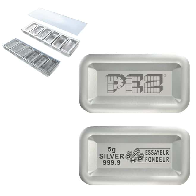 30 gram PAMP Suisse PEZ Silver Wafers Refills 6-Unit Set
