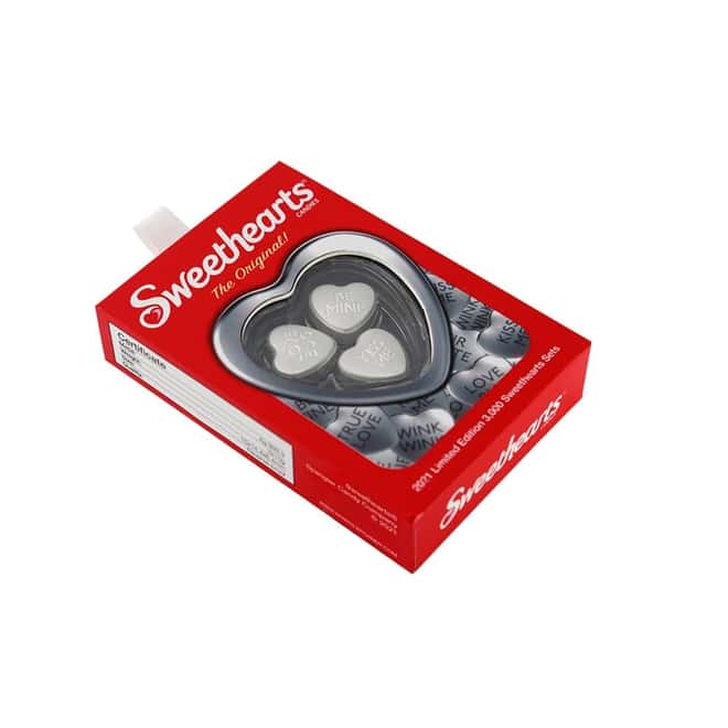 30 gram Silver Sweethearts Candy PAMP Suisse 3-Heart Set .9999 Fine (w/Box)