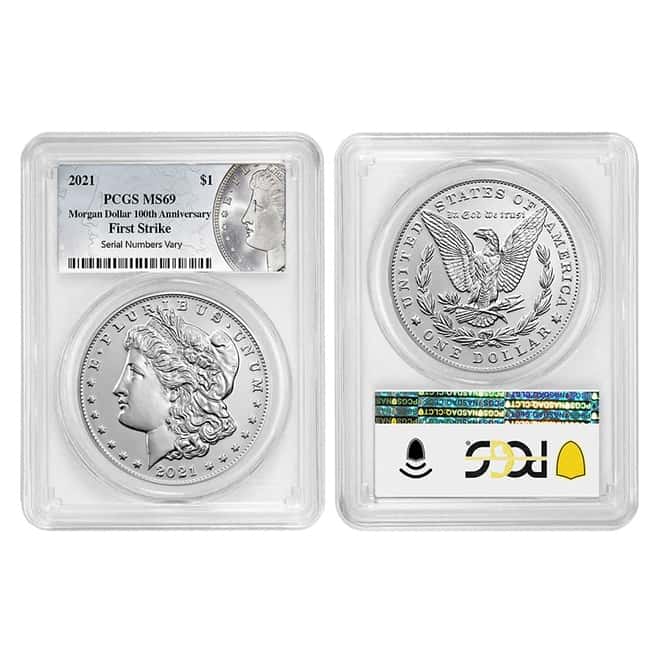 2021 Morgan / Peace Silver Dollar Centennial 6-Coin Set PCGS MS 69 FS (Morgan/Peace Label)