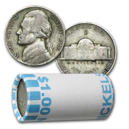 35% Silver $1 Face Value War Nickel Coin