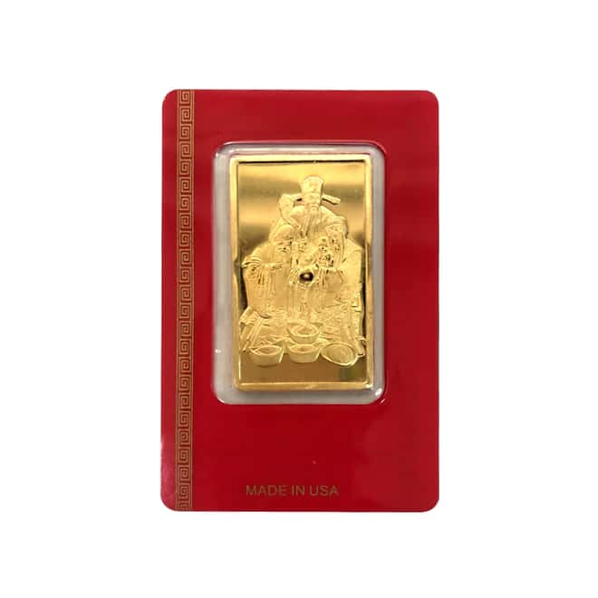 37.5 gram Vietnamese Mot Luong Blessing, Prosperity, Longevity Gold Bar .9999 Fine (In Assay)