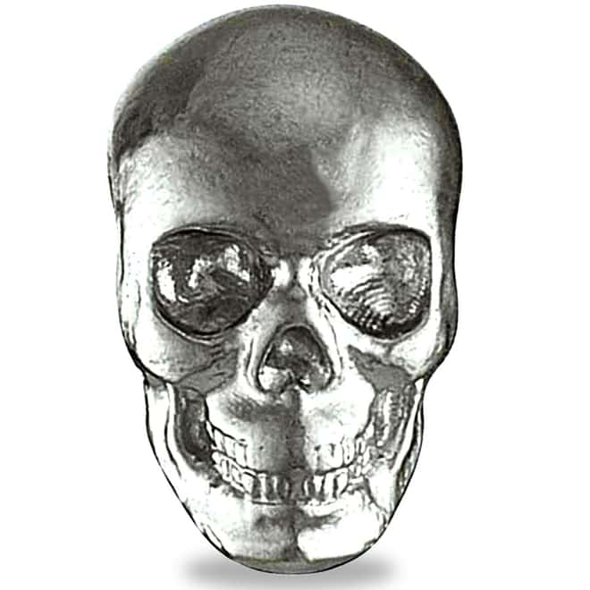 3.62 gram Mene Platinum Skull Charm .995 Fine