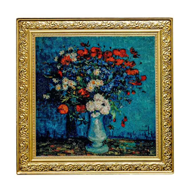 2023 Niue 1 oz Vincent van Gogh Vase with Cornflowers Gilded Silver Coin