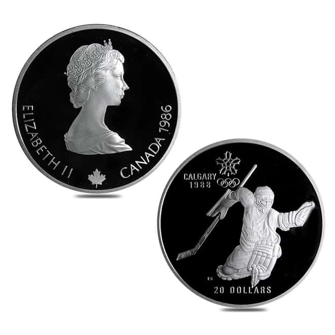 1985-1987 Canada 10 oz Calgary Olympics Proof Silver 10-Coin Set .925 Fine (w/Box & COA)