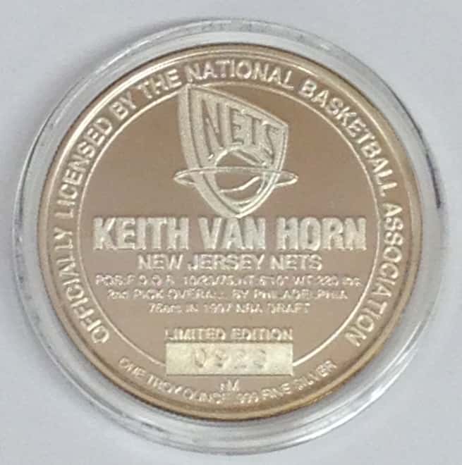 Keith Van Horn Highland Mint 1 oz .999 Fine Silver Limited Edition Commemorative Medallion w/ COA 