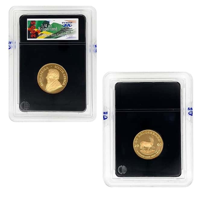 2005 South Africa 1.85 oz Proof Gold Krugerrand 4-Coin Set First Strike (w/Box & COA)