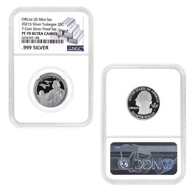 2021 S US Mint Silver Proof 7-Coin Set NGC PF 70 UCAM